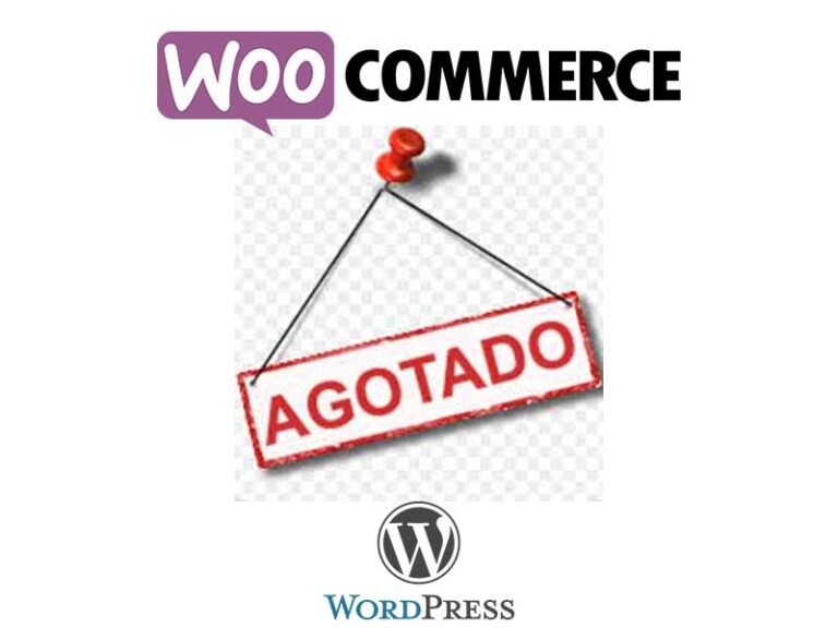 como cambiar el texto agotado en WooCommerce